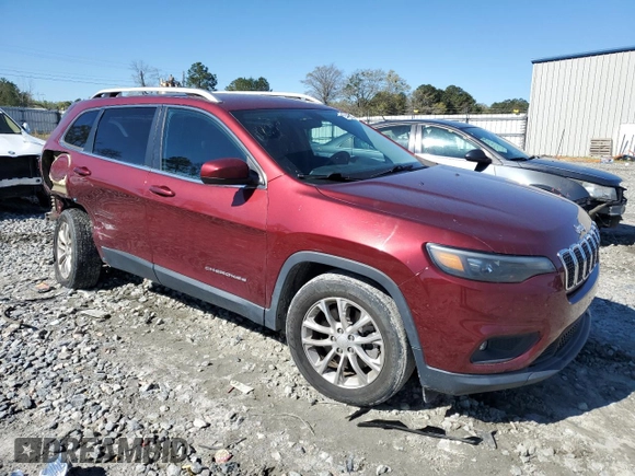 2019 Jeep Cherokee Latitude with VIN 1C4PJLCB6KD326276, listed as a Copart auction lot 50255555 with 41,179 mi miles and Salvage Title. Bid and sale history available at DreamBid. Image 4.