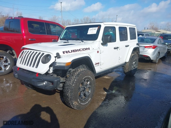 2020 Jeep Wrangler Unlimited Rubicon with VIN 1C4HJXFG7LW244243, listed as a IAAI auction lot 41547501 with 47,580 mi miles. Bid and sale history available at carsss.com. Image 16.