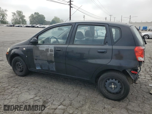 2007 Chevrolet Aveo LS with VIN KL1TD666X7B763715, listed as a Copart auction lot 52830185 with 145,828 mi miles and Clean title. Bid and sale history available at DreamBid. Image 2.