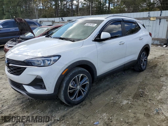 2022 Buick Encore GX Select with VIN KL4MMESL1NB012058, listed as a Copart auction lot 53229785 with 33,928 mi miles and Salvage title. Bid and sale history available at DreamBid. Image 1.
