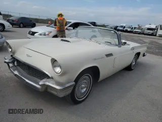 1957 Ford Thunderbird with VIN C7FH382576, listed as a Copart auction lot 75124844 with 22,465 mi miles and Salvage Title. Bid and sale history available at DreamBid. Image 1.