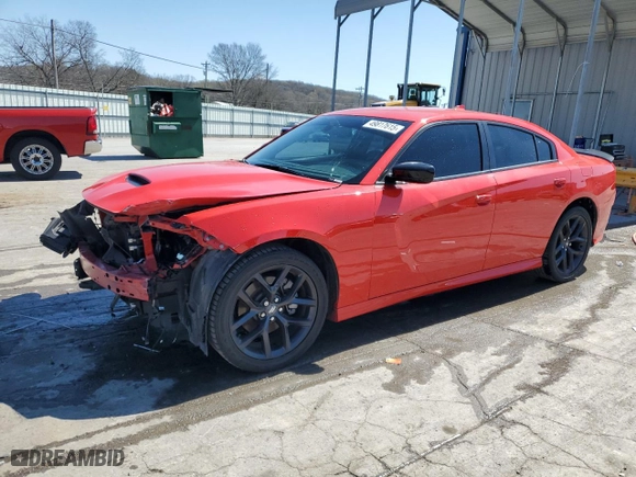 2021 Dodge Charger GT with VIN 2C3CDXHGXMH613146, listed as a Copart auction lot 49817615 with 33,383 mi miles and Salvage Title. Bid and sale history available at carsss.com. Image 1.