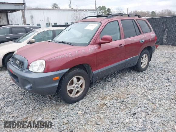 2002 Hyundai Santa Fe GLS with VIN KM8SC73D72U306997, listed as a IAAI auction lot 41519773 with 244,398 mi miles. Bid and sale history available at carsss.com. Image 2.