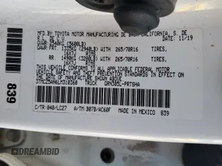 2020 Toyota Tacoma SR5 z VIN 3TMCZ5AN6LM310360, wystawiony jako Copart lot #55726645 z przebiegiem 106 262 mil mil oraz Szkoda całkowita • Salvage title. Historia ofert i sprzedaży dostępna na DreamBid. Obrazek 12.