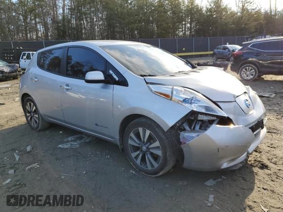 2015 Nissan LEAF SV with VIN 1N4AZ0CP2FC317732, listed as a Copart auction lot 39005553 with 116,896 mi miles. Bid and sale history available at carsss.com. Image 4.