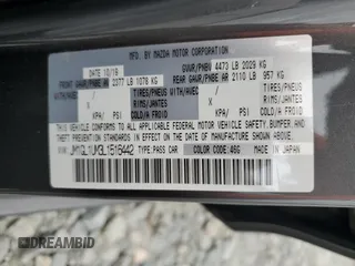 2020 Mazda 6 Sport with VIN JM1GL1UM3L1516442, listed as a Copart auction lot 43946845 with 78,616 mi miles and Salvage Title. Bid and sale history available at DreamBid. Image 14.