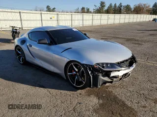 2020 Toyota GR Supra 3.0 with VIN WZ1DB4C08LW031739, listed as a Copart auction lot 79266674 with 26,582 mi miles and Salvage Title. Bid and sale history available at carsss.com. Image 4.
