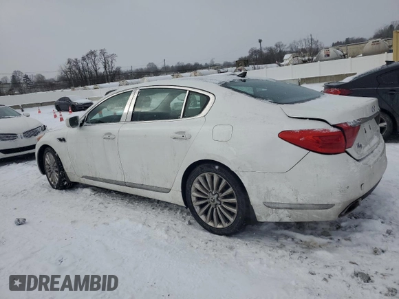 2015 Kia K900 Luxury with VIN KNALW4D41F6022043, listed as a Copart auction lot 87596305 with 80,853 mi miles and Salvage Title. Bid and sale history available at carsss.com. Image 2.