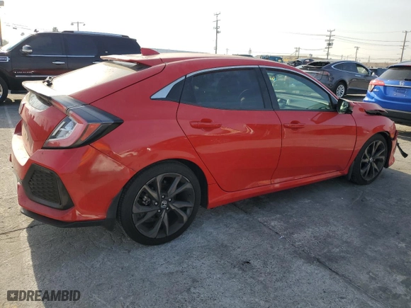 2017 Honda Civic Hatchback EX with VIN SHHFK7H53HU416083, listed as a Copart auction lot 43306695 with 89,259 mi miles and Salvage Title. Bid and sale history available at carsss.com. Image 3.