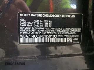 2022 BMW 7 Series 740i xDrive z VIN WBA7T4C02NCH59103, wystawiony jako Copart lot #58295555 z przebiegiem 86 540 mil mil oraz Tytuł czysty. Historia ofert i sprzedaży dostępna na DreamBid. Obrazek 12.