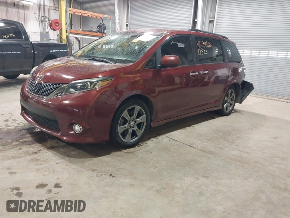 2017 Toyota Sienna SE with VIN 5TDXZ3DC7HS859864, listed as a IAAI auction lot 41394966 with 82,823 mi miles and . Bid and sale history available at DreamBid. Image 2.