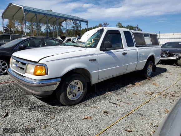 1996 Ford Ranger XLT with VIN 1FTCR14X6TPA21365, listed as a Copart auction lot 76412404 with 297,185 mi miles and Non Repairable. Bid and sale history available at carsss.com. Image 1.