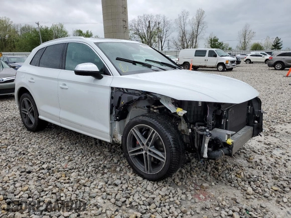 2020 Audi SQ5 Premium Plus with VIN WA1B4AFY3L2019337, listed as a Copart auction lot 52568604 with 50,777 mi miles and . Bid and sale history available at DreamBid. Image 4.