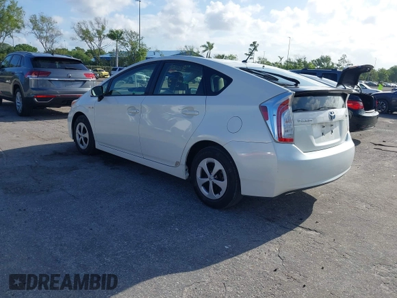 2013 Toyota Prius One with VIN JTDKN3DU5D1632145, listed as a IAAI auction lot 41955924 with 93,171 mi miles. Bid and sale history available at carsss.com. Image 3.