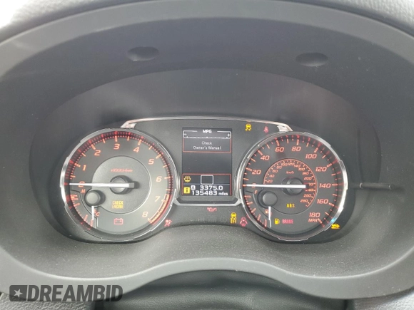2017 Subaru WRX Premium with VIN JF1VA1F6XH9836724, listed as a Copart auction lot 58775385 with 135,483 mi miles and Salvage title. Bid and sale history available at DreamBid. Image 9.