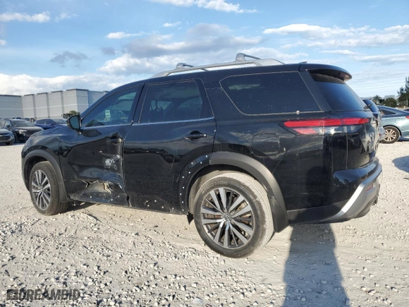 2022 Nissan Pathfinder Platinum with VIN 5N1DR3DGXNC272556, listed as a Copart auction lot 47342445 with 28,329 mi miles and Salvage Title. Bid and sale history available at carsss.com. Image 2.