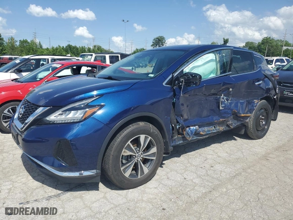 2020 Nissan Murano S with VIN 5N1AZ2AJ0LN122633, listed as a Copart auction lot 53847864 with 62,707 mi miles and Salvage Title. Bid and sale history available at carsss.com. Image 1.
