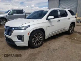 2022 Chevrolet Traverse Premier z VIN 1GNEVKKW3NJ124289, wystawiony jako Copart lot #56140475 z przebiegiem 71 798 mil mil oraz Szkoda całkowita • Salvage title. Historia ofert i sprzedaży dostępna na DreamBid. Obrazek 1.