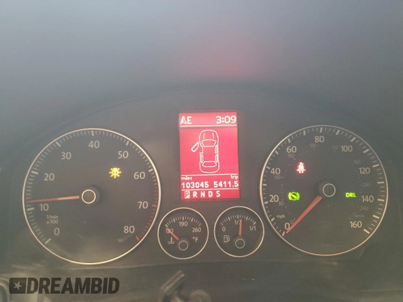2009 Volkswagen Eos Komfort with VIN WVWBA71F69V010324, listed as a Copart auction lot 48572505 with 103,045 mi miles and Clean Title. Bid and sale history available at DreamBid. Image 9.