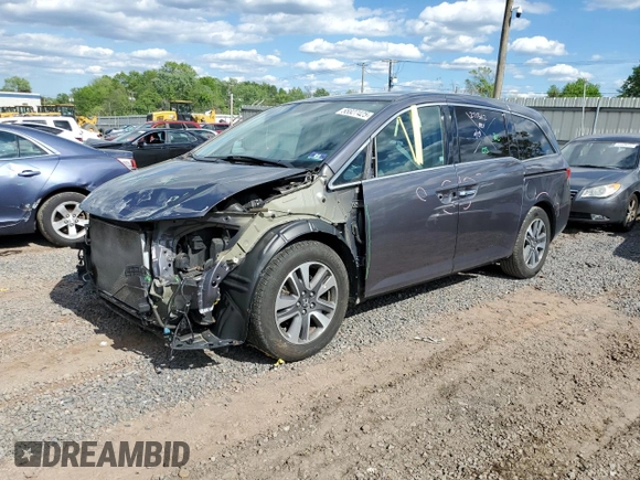 2015 Honda Odyssey Touring Elite с VIN 5FNRL5H93FB097364, выставлен на аукционе Copart как лот 55827425 с пробегом 149 396 миль миль и Списание • Salvage title. История ставок и продаж доступна на DreamBid. Изображение 1.