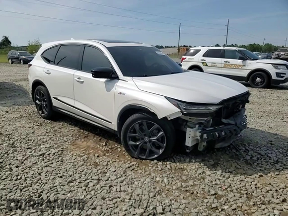2023 Acura MDX w/A-Spec Package with VIN 5J8YE1H09PL011250, listed as a Copart auction lot 50693535 with 51,523 mi miles and Salvage title. Bid and sale history available at DreamBid. Image 14.