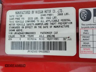 2009 Nissan 370Z z VIN JN1AZ44E19M400603, wystawiony jako Copart lot #79878474 z przebiegiem 129 976 mil mil oraz Szkoda całkowita • Salvage title. Historia ofert i sprzedaży dostępna na DreamBid. Obrazek 12.