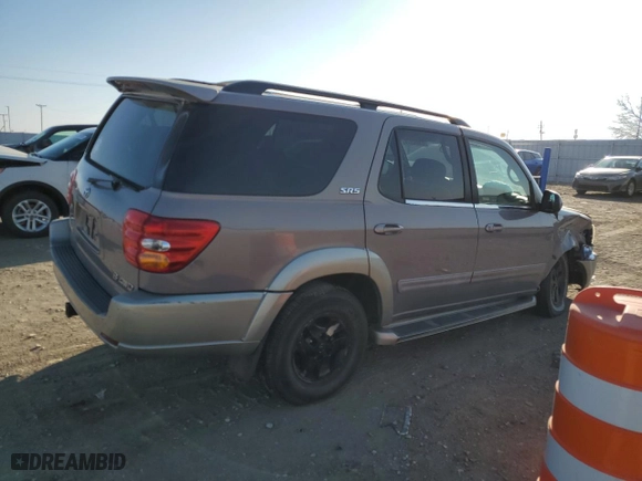 2001 Toyota Sequoia SR5 with VIN 5TDBT44A41S050604, listed as a Copart auction lot 83352274 with NaN miles and Salvage Title. Bid and sale history available at carsss.com. Image 3.