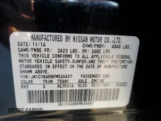2015 Infiniti Q40 with VIN JN1CV6AR8FM524497, listed as a Copart auction lot 74764554 with 83,989 mi miles and Salvage Title. Bid and sale history available at carsss.com. Image 13.