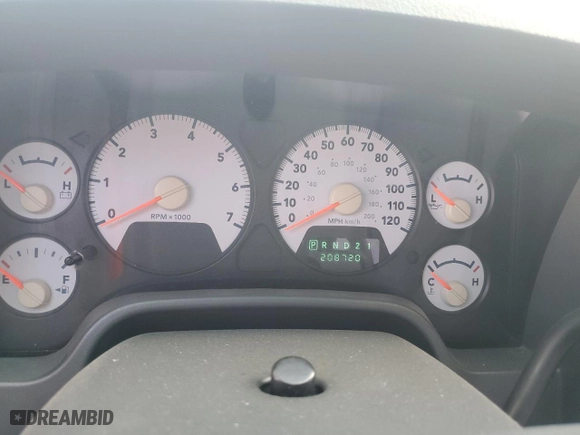 2007 Dodge Ram 1500 ST with VIN 1D7HU16P87J523942, listed as a Copart auction lot 68103714 with 208,720 mi miles and Salvage Title. Bid and sale history available at carsss.com. Image 9.