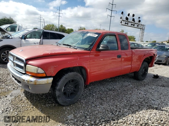 2003 Dodge Dakota SLT with VIN 1D7HL42N33S328375, listed as a Copart auction lot 73176894 with 219,093 mi miles and Salvage Title. Bid and sale history available at carsss.com. Image 1.