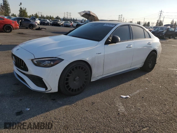 2023 Mercedes-Benz C 43 AMG with VIN W1KAF8HB1PR075633, listed as a Copart auction lot 88280235 with 29,754 mi miles and Salvage Title. Bid and sale history available at DreamBid. Image 1.