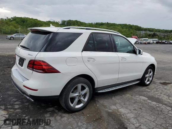 2018 Mercedes-Benz GLE 350 with VIN 4JGDA5HB7JB083414, listed as a Copart auction lot 55317355 with 56,963 mi miles and Salvage Title. Bid and sale history available at DreamBid. Image 3.