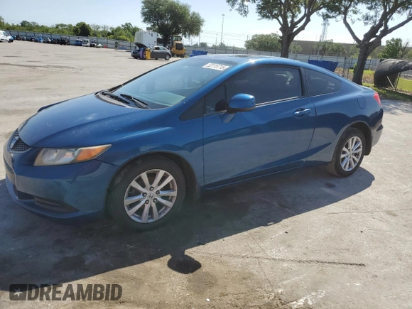 2012 Honda Civic Cpe EX-L with VIN 2HGFG3B00CH515554, listed as a Copart auction lot 52115715 with 136,309 mi miles and Salvage Title. Bid and sale history available at carsss.com. Image 1.