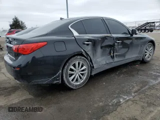 2017 Infiniti Q50 3.0t Sport with VIN JN1EV7AR5HM833409, listed as a Copart auction lot 46277465 with 58,628 mi miles and Salvage Title. Bid and sale history available at carsss.com. Image 3.