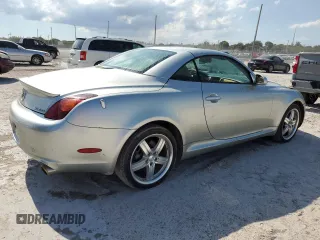 2002 Lexus SC 430 with VIN JTHFN48Y120002712, listed as a Copart auction lot 57078505 with 129,826 mi miles and Salvage Title. Bid and sale history available at DreamBid. Image 3.