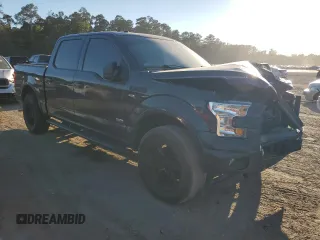 2017 Ford F-150 XL with VIN 1FTEW1CGXHKD42803, listed as a Copart auction lot 52357785 with 129,309 mi miles and Salvage title. Bid and sale history available at DreamBid. Image 4.