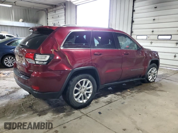 2021 Jeep Grand Cherokee Laredo E with VIN 1C4RJFAG3MC516151, listed as a Copart auction lot 57506595 with 22,123 mi miles and Clean title. Bid and sale history available at DreamBid. Image 3.