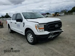 2021 Ford F-150 XL with VIN 1FTFW1CD3MFA73346, listed as a Copart auction lot 53357055 with 46,000 mi miles and Salvage title. Bid and sale history available at DreamBid. Image 11.