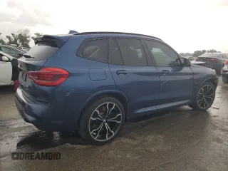 2020 BMW X3 M Competition with VIN 5YMTS0C06LLT11106, listed as a Copart auction lot 72803964 with 49,679 mi miles and Salvage Title. Bid and sale history available at carsss.com. Image 3.