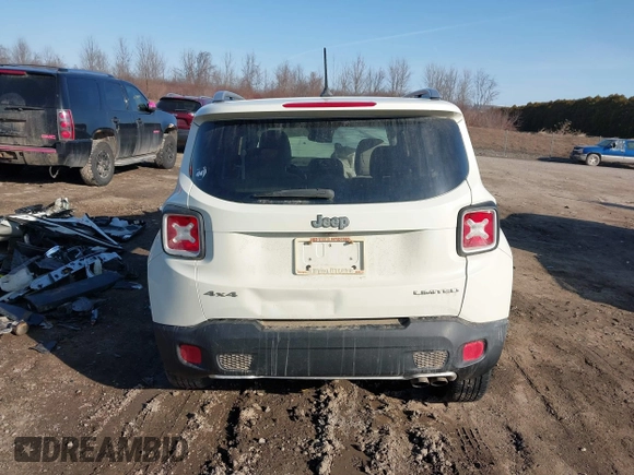 2015 Jeep Renegade Limited with VIN ZACCJBDT0FPB60568, listed as a IAAI auction lot 41782508 with 130,234 mi miles and . Bid and sale history available at DreamBid. Image 17.