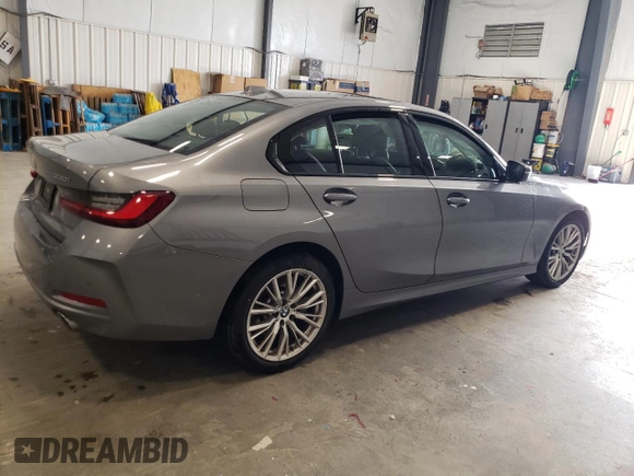 2023 BMW 3 Series 330i with VIN 3MW69FF07P8D31956, listed as a Copart auction lot 44984425 with 23,802 mi miles and Salvage Title. Bid and sale history available at carsss.com. Image 3.