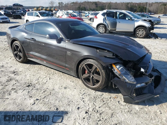 2023 Ford Mustang Mach 1 with VIN 1FA6P8R07P5501641, listed as a Copart auction lot 85503074 with 15,331 mi miles and Salvage title. Bid and sale history available at DreamBid. Image 4.