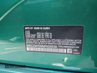 2021 BMW M3 Competition z VIN WBS33AY09MFK56938, wystawiony jako IAAI lot #41647837 z przebiegiem 37 139 mil mil oraz . Historia ofert i sprzedaży dostępna na DreamBid. Obrazek 9.