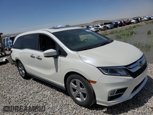 2019 Honda Odyssey EX-L z VIN 5FNRL6H71KB061252, wystawiony jako Copart lot #56358015 z przebiegiem 75 556 mil mil oraz Szkoda całkowita • Salvage title. Historia ofert i sprzedaży dostępna na DreamBid. Obrazek 4.