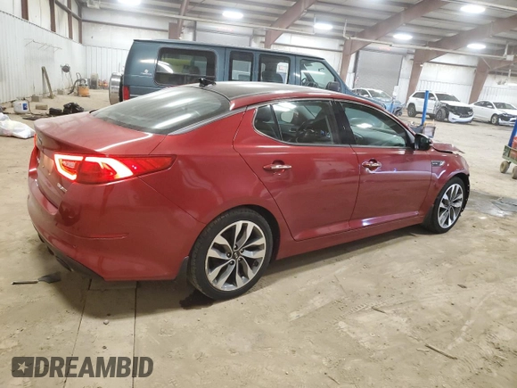 2015 Kia Optima SX Turbo with VIN 5XXGR4A64FG408491, listed as a Copart auction lot 50686705 with 113,235 mi miles and Clean Title. Bid and sale history available at carsss.com. Image 3.