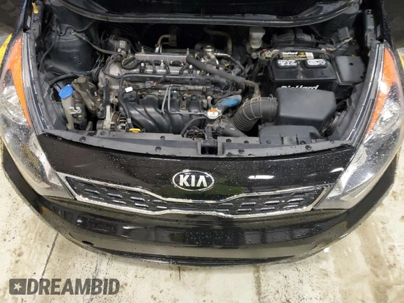 2012 Kia Rio LX with VIN KNADM5A36C6017394, listed as a Copart auction lot 54950815 with 121,300 mi miles and Clean Title. Bid and sale history available at DreamBid. Image 11.