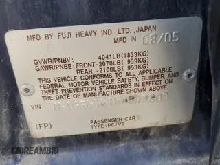 2006 Subaru Impreza i z VIN JF1GG67646H803207, wystawiony jako Copart lot #76921354 z przebiegiem 141 789 mil mil oraz Szkoda całkowita • Salvage title. Historia ofert i sprzedaży dostępna na DreamBid. Obrazek 13.