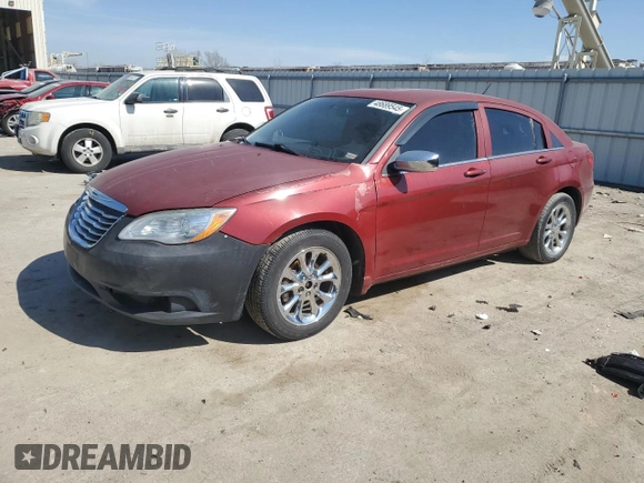 2012 Chrysler 200 LX with VIN 1C3CCBAB2CN117509, listed as a Copart auction lot 48689545 with 243,553 mi miles and Salvage Title. Bid and sale history available at carsss.com. Image 1.