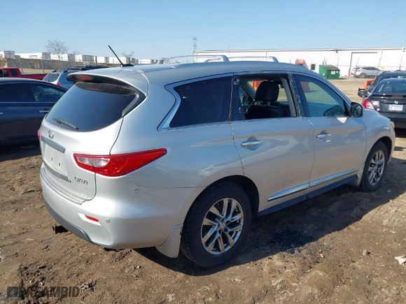 2014 Infiniti QX60 with VIN 5N1AL0MM9EC504539, listed as a IAAI auction lot 41776498 with 196,359 mi miles. Bid and sale history available at carsss.com. Image 4.