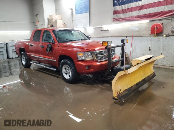 2008 Dodge Dakota Laramie with VIN 1D7HW58N58S613008, listed as a Copart auction lot 48866005 with 197,542 mi miles and Salvage Title. Bid and sale history available at carsss.com. Image 4.